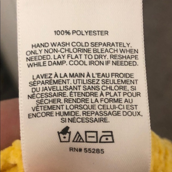 Express Yellow Open Stitch Top - Picture 5 of 5